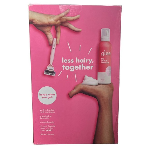 Gillette Pink Joy & Glee w/1 Razor 2 Cartridges 1 Shave Mousse Joy + Glee Pink - Picture 2 of 2